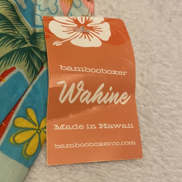 NWT BAMBOOBOXER Wahine Made In Hawaii Size L Shorts 100% Cotton - Picture 2 of 10